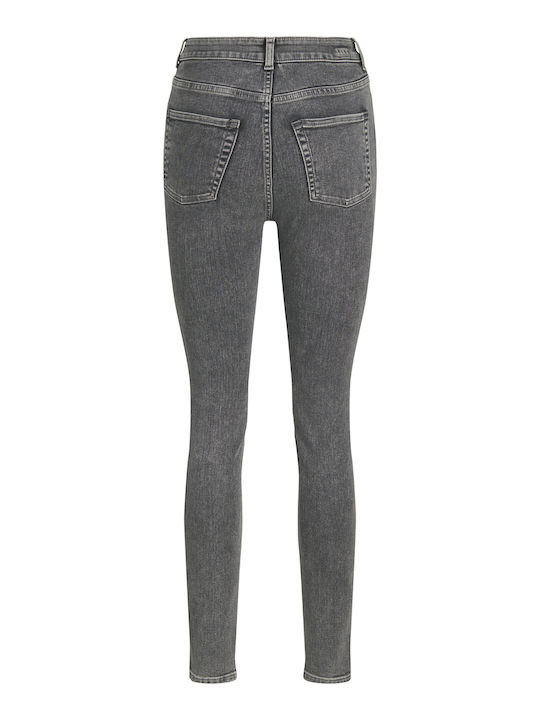 Vienna High Waist Women's Jean Trousers in Skinny Fit Gray