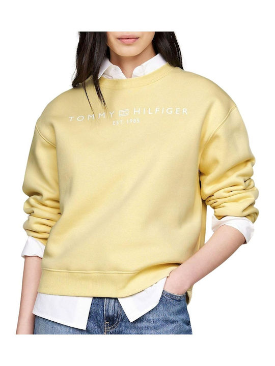 Tommy Hilfiger Women's Hooded Fleece Sweatshirt Yellow