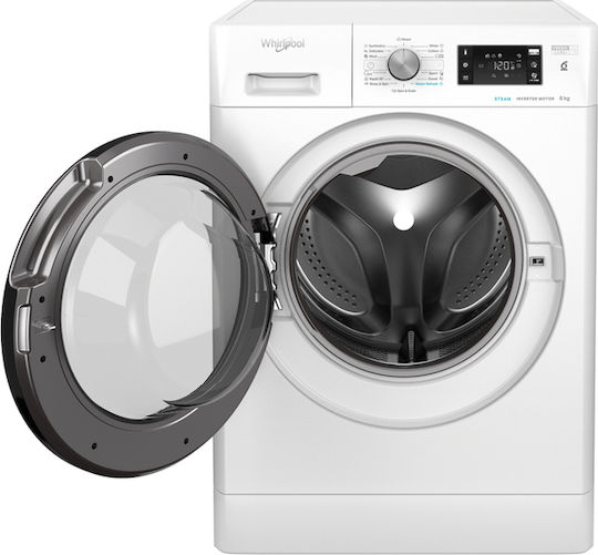 Whirlpool Πλυντήριο Ρούχων 8kg με Τεχνολογία Ατμού 1400 Στροφών 6th Sense FFB 8489 BV EE