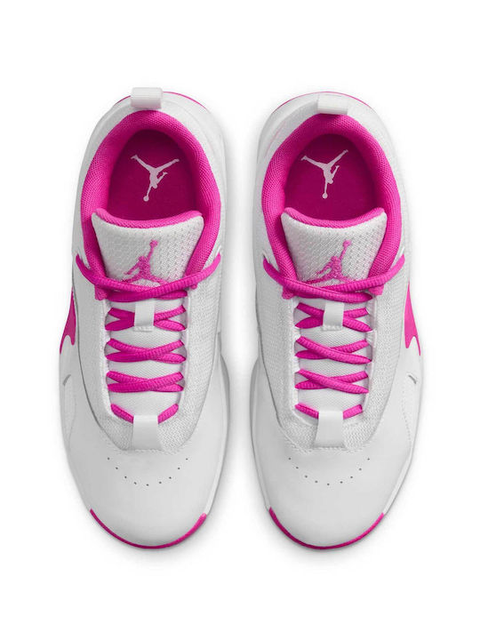 Max Aura Kids Sports Shoes Basketball with Laces White