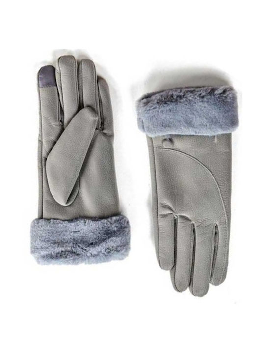 Set with Beanie Knitted in Gray color