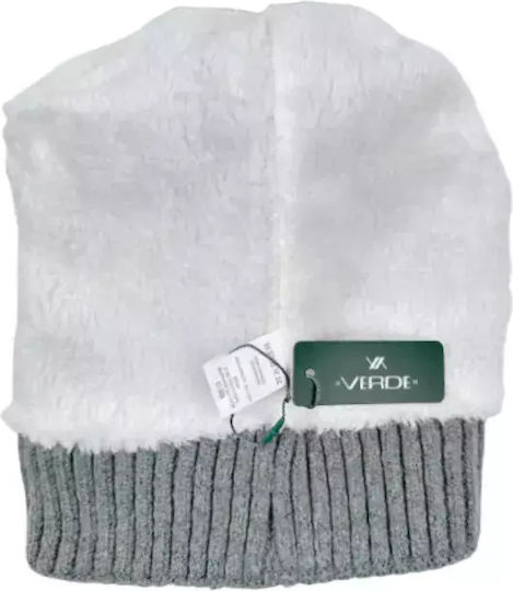 Set with Beanie Knitted in Gray color
