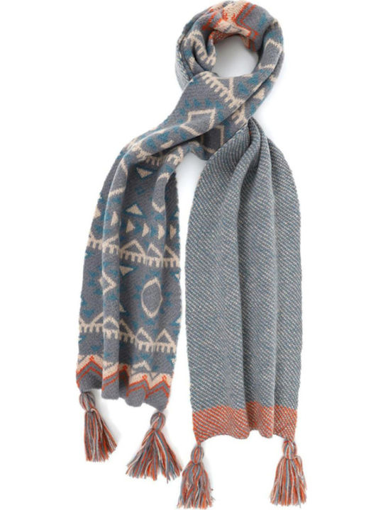 Set with Beanie Knitted in Gray color