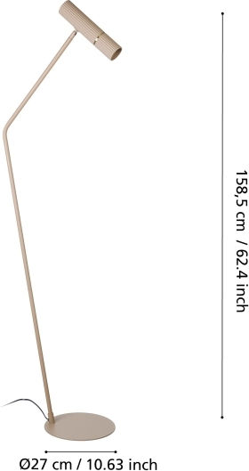 Eglo Lampa de podea Î158.5cm. cu Soclu pentru Bec GU10 Bej