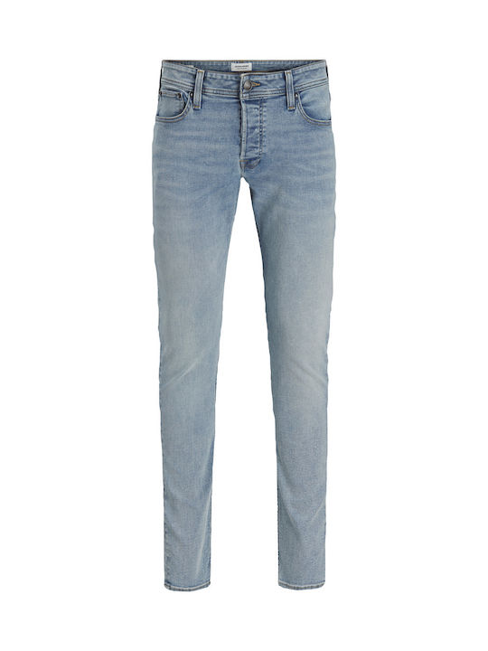 Glenn Men's Jeans Pants Elastic with Slim Fit Blue