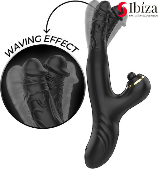 Ibiza Two Dragons Double Vibrator with Remote Control Black