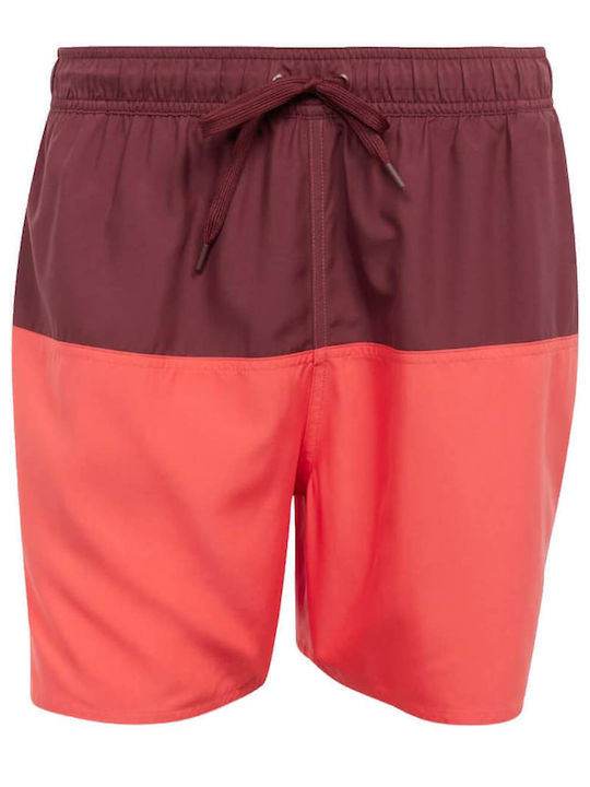 Colorblock Мъжки Бански Плувни Шорти Червени