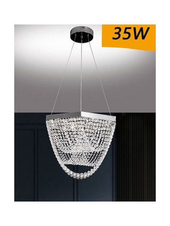 Chandelier with Crystals LED Silver 302000