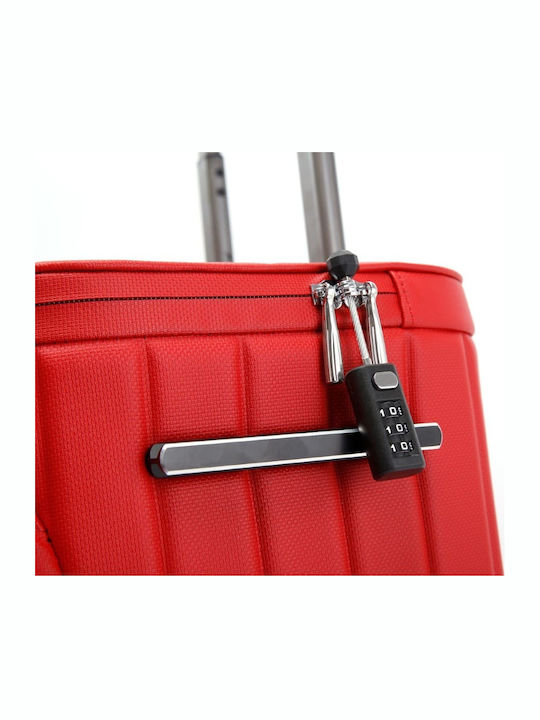 Bange Premium Collection Laptop Cabin Suitcase Fabric Red with 4 Wheels Height 56cm