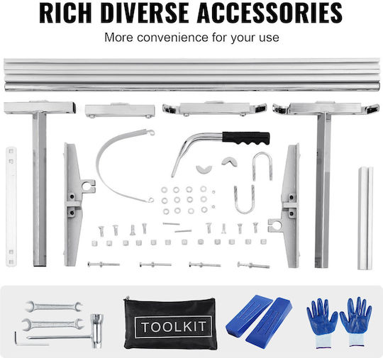 Portable Sawmill Vevor 14"-36" Guide Bar Galvanized Steel Chainsaw Plank 0.2"-11.81" Thickness Sawmill Crosscut Lumber Builders Carpenters Silver