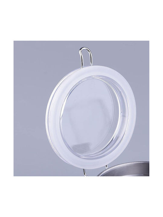 General Use Vase with Airtight Lid Made of Silver Stainless Steel 500ml 1 Piece