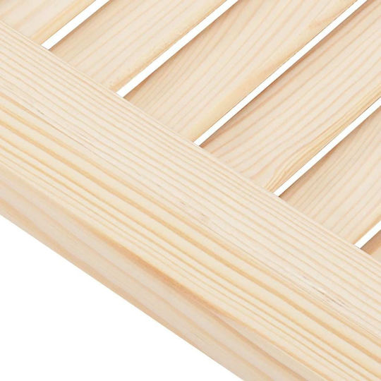 Swing Doors Louvred Design 1-pair 100x100 Cm Μασίφ Ξύλο Πεύκο Καφέ 100 X 100 Cm