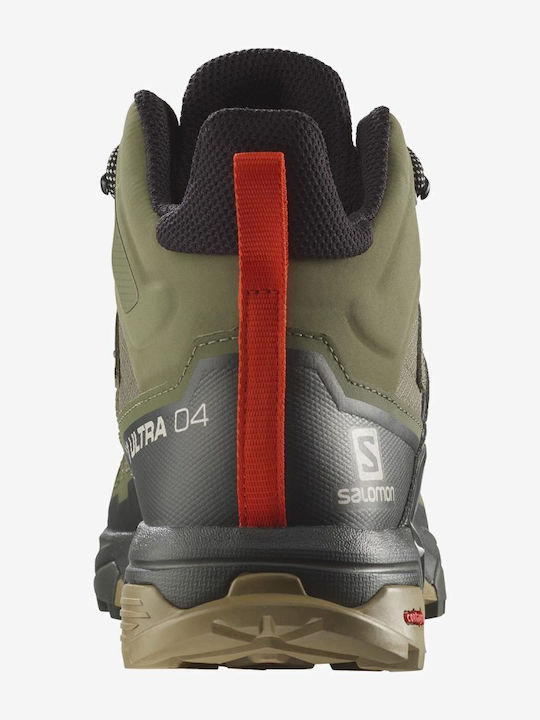 Salomon X Ultra 4 Men's Hiking Boots Waterproof with Gore-Tex Membrane Deep Lichen Green / Peat / Kelp