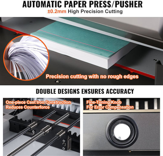 Vevor Electric Hydraulic Paper Cutter 26" Πλάτος Κοπής 3 14" Πάχος 7" Οθόνη