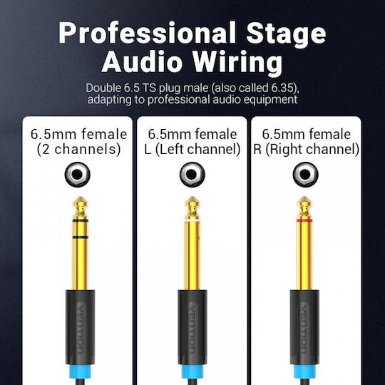 Vention Cable 6.3mm male - 6.3mm male 5m