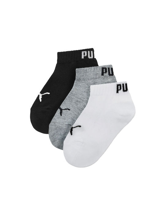 Puma Kids' Socks White, Gray, Black 3 Pairs