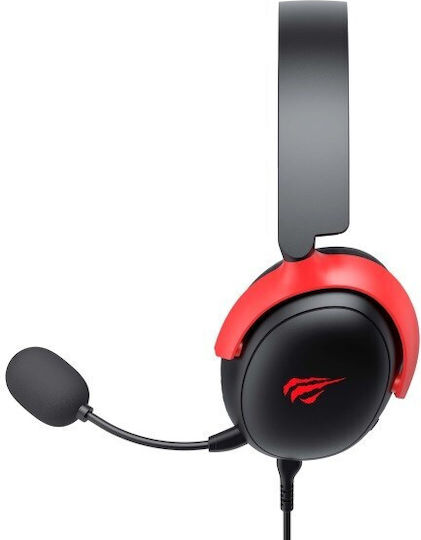 Havit H2015F Over Ear Gaming Headset με σύνδεση 3.5mm Κόκκινο for PC / PS4 / PS5 / XBOX