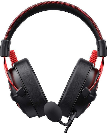 Havit H2002e Over Ear Gaming Headset με σύνδεση 3.5mm Κόκκινο