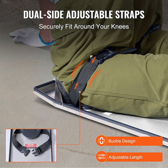 Vevor Concrete Knee Boards Slider Knee Boards 28” X 8” Kneeer Board Γόνατα Ανοξείδωτο Χάλυβα Sliders Σκυρόδεμα Κινούμενα Συρόμενα Ζευγάρια Τσιμεντένια Επιγονατάκια & Ιμάντες Σανίδας Φινίρισμα Σκυρόδεμα
