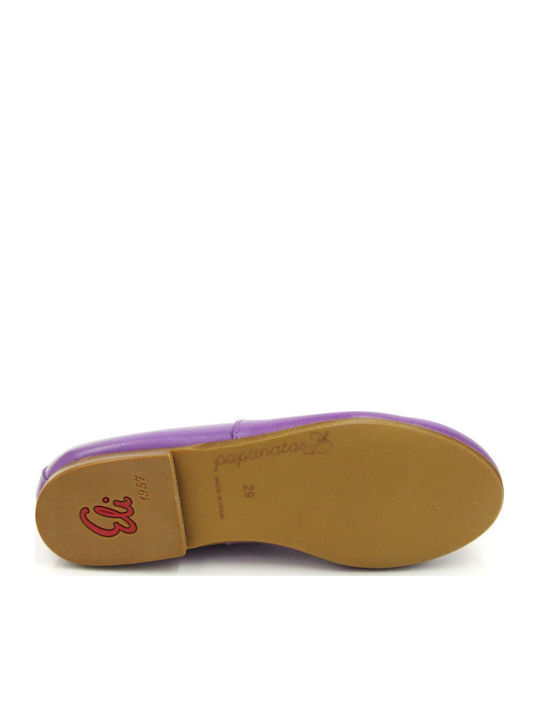 Balerini copii Simple de Piele Violet