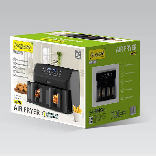 Maestro Air Fryer 4.5lt Μαύρο MR-758