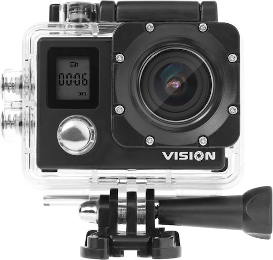 64GB Action Camera 4K Ultra HD Υποβρύχια (με Θήκη) και Wi-Fi Μαύρη