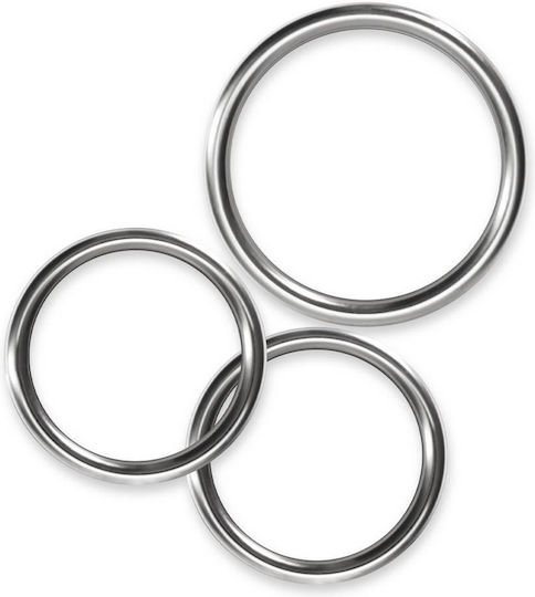 Crushious Set Ringe Schwanz Metall Silber 3Stück