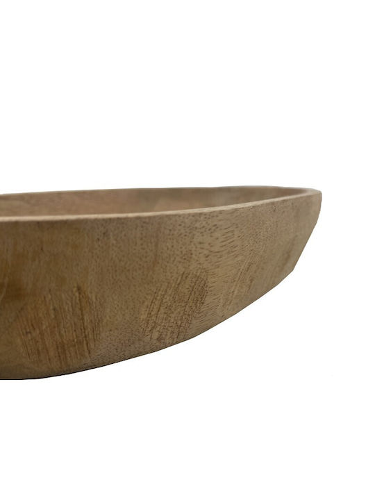 Nakaro Wood Πιατέλα Σερβιρίσματος Οβάλ Ξύλινη Καφέ 35x21εκ.