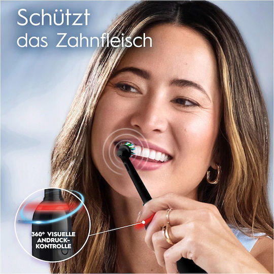 Oral-B Pro 3 3500 Ηλεκτρική Οδοντόβουρτσα με Χρονομετρητή, Αισθητήρα Πίεσης και Θήκη Ταξιδίου Black