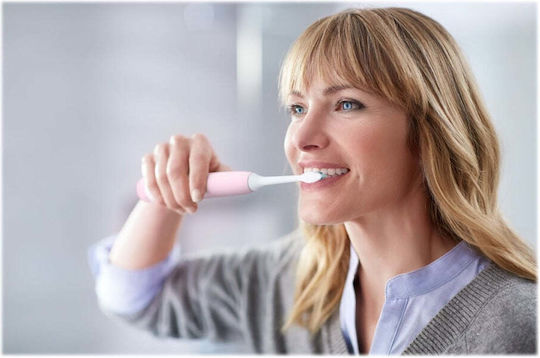 Philips Sonicare ProtectiveClean 4300 Electric Toothbrush with Timer, Pressure Sensor, and Travel Case Pink