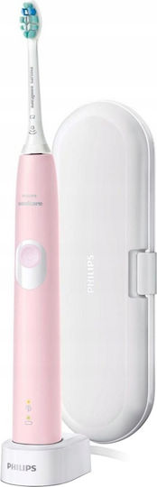 Philips Sonicare ProtectiveClean 4300 Electric Toothbrush with Timer, Pressure Sensor, and Travel Case Pink