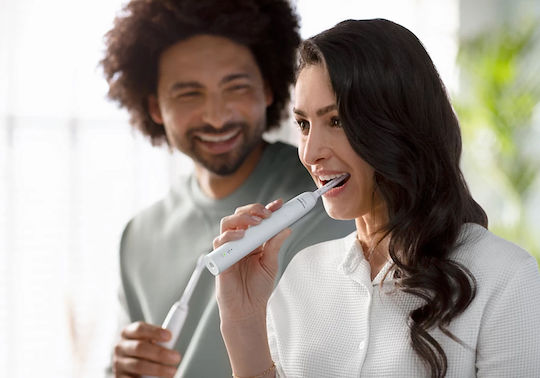 Philips Sonicare 3100 Ηλεκτρική Οδοντόβουρτσα με Χρονομετρητή και Αισθητήρα Πίεσης 2τμχ White Διπλή Συσκευασία