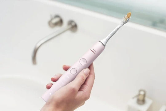Philips Sonicare DiamondClean 9000 Electric Toothbrush with Timer and Travel Case Pink