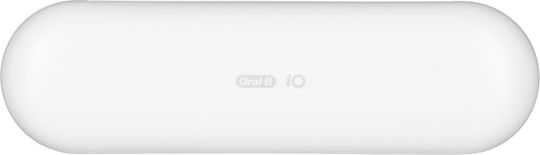 Oral-B Alabaster Series Io8 Periuță de dinți electrică cu Senzor de Presiune și Husă de Călătorie Albă