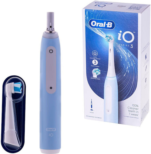 Oral-B iO Series 3 Elektrische Zahnbürste mit Drucksensor Ice Blue