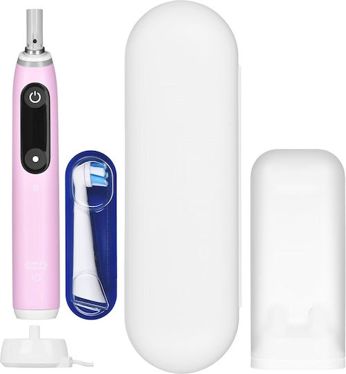 Oral-B iO Series 6 Electric Toothbrush with Pressure Sensor and Travel Case Pink