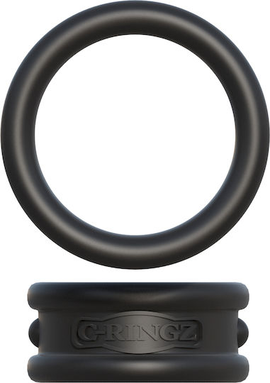 Pipedream Fantasy C-Ringz Max-Width Silicone 3.5cm Black