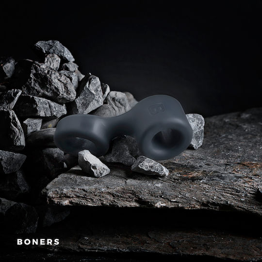 Boners Cock Ring & Ball Stretcher Grey