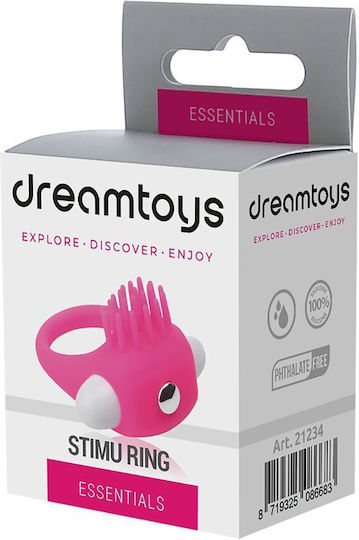 Dream Toys Lit Up Silicone Stimu Ring 5 Ring Cock Silicone Pink