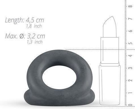 Boners Liquid Silicone Triple Cock Ring Grey
