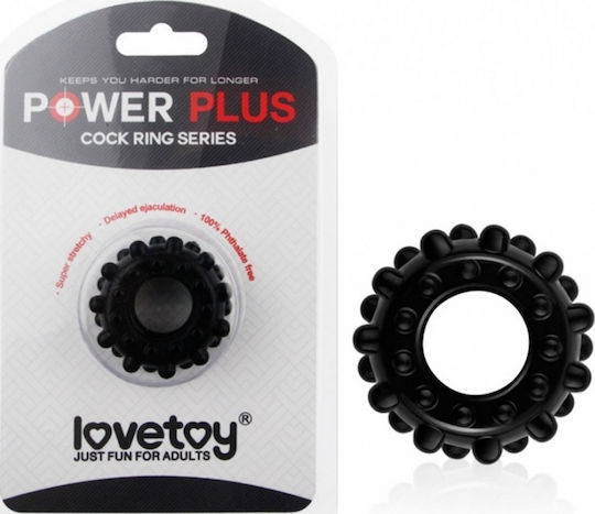 Lovetoy Power Plus Cock Ring Schwanz Schwarz