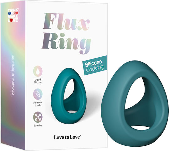 Rimba Love To Love Flux Ring Silicone Cockring Teal Me