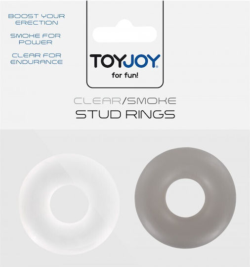 ToyJoy Stud Cock Rings Black & White 2 pcs