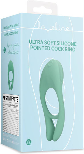 LoveLine Soft Δονούμενο Δαχτυλίδι Πέους Σιλικόνης Πράσινο