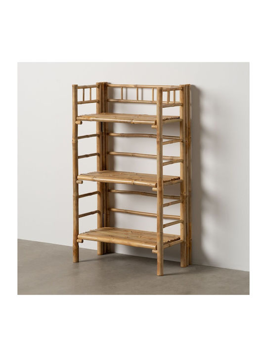 Beige Bamboo Shelves 61 X 34 X 104 Cm