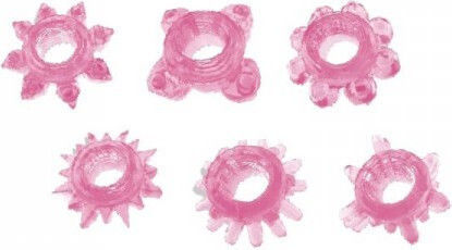 Toyz4lovers Timeless Super Stretchy Cock Rings Set Cock Rings Schwanz Rosa 6Stück
