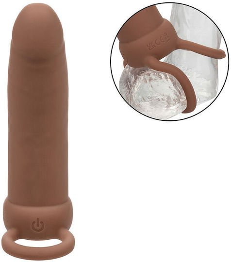 Calexotics Performance Maxx Rechargeable Thick Dual Penetrator Brown Skin Tone