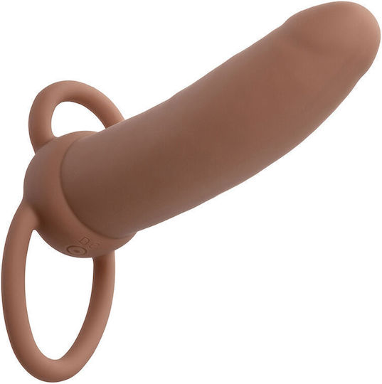 Calexotics Performance Maxx Rechargeable Thick Dual Penetrator Brown Skin Tone