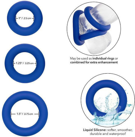 Calexotics Admiral Cock Ring Set Blue