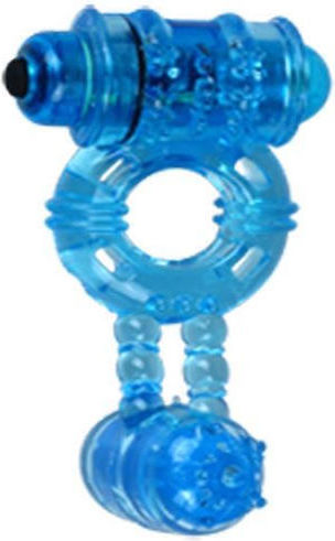 Alive Double Ding Vibrating Cock Ring Schwanz & Hoden Blue